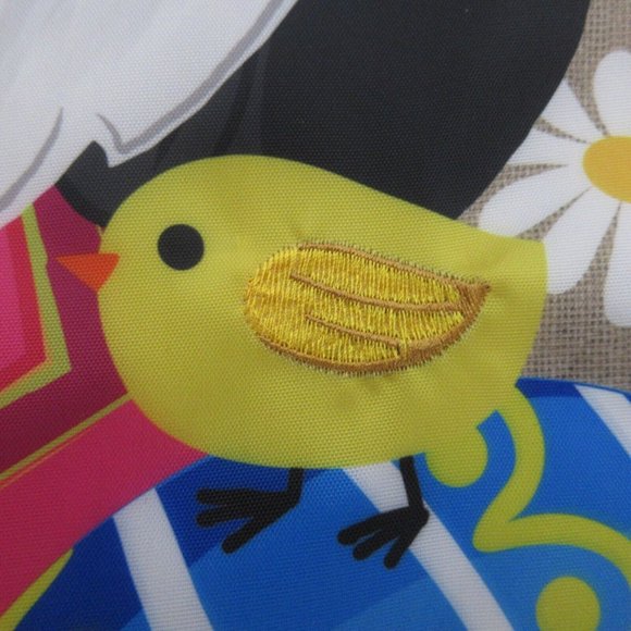 Meadow Creek Easter Spring Garden Flag Gnome Double Sided 12.5" x 18" Appliqued - Picture 4 of 5